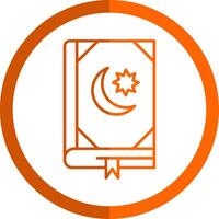 Koran Linie Orange Kreis Symbol vektor