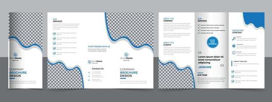 kreatives Corporate Business Trifold Flyer Broschüren-Vorlagendesign. vektor