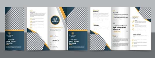 kreatives Corporate Business Trifold Flyer Broschüren-Vorlagendesign. vektor