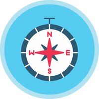 Kompass eben multi Kreis Symbol vektor