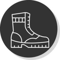 Stiefel Linie grau Kreis Symbol vektor