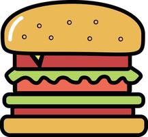 ein Hamburger Symbol auf ein Weiß Hintergrund vektor