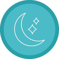 Mond Linie multi Kreis Symbol vektor