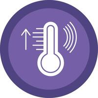 smart temperatur glyf mång cirkel ikon vektor