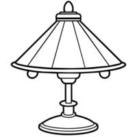 Lampe Gliederung Illustration Digital Färbung Buch Seite Linie Kunst Zeichnung vektor