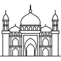 moské översikt illustration digital färg bok sida linje konst teckning vektor