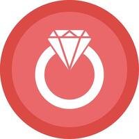 diamant ringa glyf mång cirkel ikon vektor