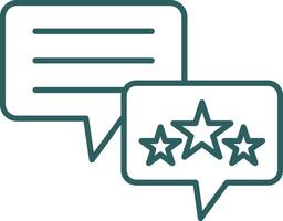 Feedback Linie Gradient runden Ecke Symbol vektor