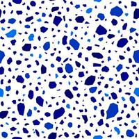 Blau Terrazzo Marmor Muster auf Weiß Hintergrund vektor