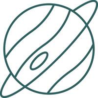 Planet Linie Gradient runden Ecke Symbol vektor