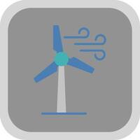 Windmühlen eben runden Ecke Symbol vektor