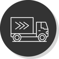 Lieferung LKW Linie grau Kreis Symbol vektor