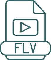 flv Linie Gradient runden Ecke Symbol vektor