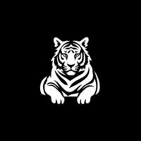 Tiger - - schwarz und Weiß isoliert Symbol - - Illustration vektor