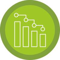 Bar Diagramm Linie multi Kreis Symbol vektor