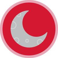 halv måne platt mång cirkel ikon vektor