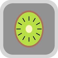 kiwi platt runda hörn ikon vektor