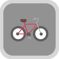 cykel platt runda hörn ikon vektor