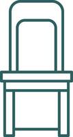 Essen Stuhl Linie Gradient runden Ecke Symbol vektor