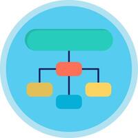 hierarchisch Struktur eben multi Kreis Symbol vektor