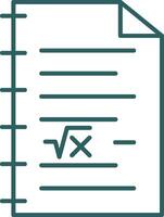 Mathematik Linie Gradient runden Ecke Symbol vektor