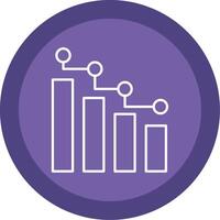 Statistiken Linie multi Kreis Symbol vektor