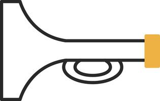 Horn gehäutet gefüllt Symbol vektor