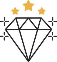 Diamant gehäutet gefüllt Symbol vektor