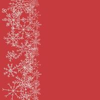 roter weihnachtshintergrund mit schneeflocken und mit platz für text vektor