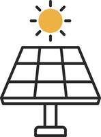 Solar- Panel gehäutet gefüllt Symbol vektor