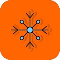 Schnee gefüllt Orange Hintergrund Symbol vektor