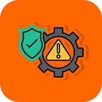 Risiko Verwaltung gefüllt Orange Hintergrund Symbol vektor