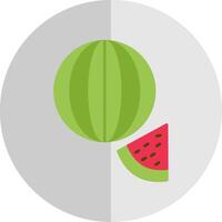 Wassermelone eben Rahmen Symbol vektor