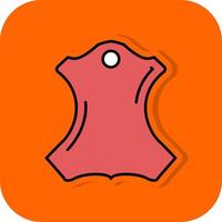 Leder gefüllt Orange Hintergrund Symbol vektor