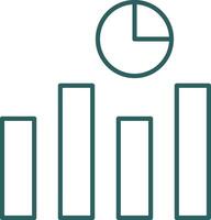 Analytik Linie Gradient runden Ecke Symbol vektor