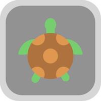 sköldpadda platt runda hörn ikon vektor