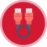 USB Kabel eben multi Kreis Symbol vektor