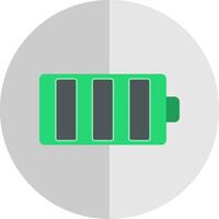 batteri platt skala ikon vektor