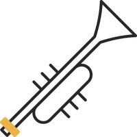 Trompete gehäutet gefüllt Symbol vektor