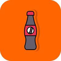 cola fylld orange bakgrund ikon vektor