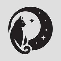 Katze Logo Symbol Datei Silhouette Farbe vektor