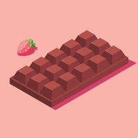 choklad och jordgubb vektor