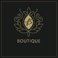 elegant logotyp för en boutique i översikt stil vektor