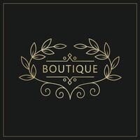 elegant logotyp för en boutique i översikt stil vektor