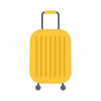 gul resväska isolerad på en vit bakgrund. platt vektorillustration vektor