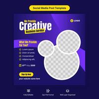 kreativ företag service social media omslag posta baner mall design vektor