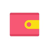 rot Brieftasche mit Gelb Schließe Kasse Geld Tragen Lager Illustration finanziell Unabhängigkeit vektor