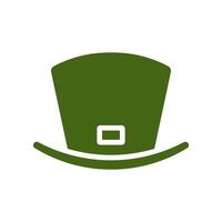 Heilige Patrick's Tag irisch Kobold Hut Glücklich Vermögen Maskottchen Kopfschmuck Jahrgang Symbol Vektor eben