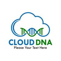 Wolke DNA Symbol Logo Vorlage Illustration vektor