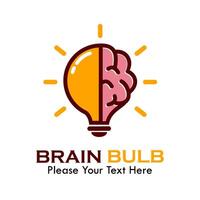 Gehirn Birne Logo Vorlage Illustration vektor